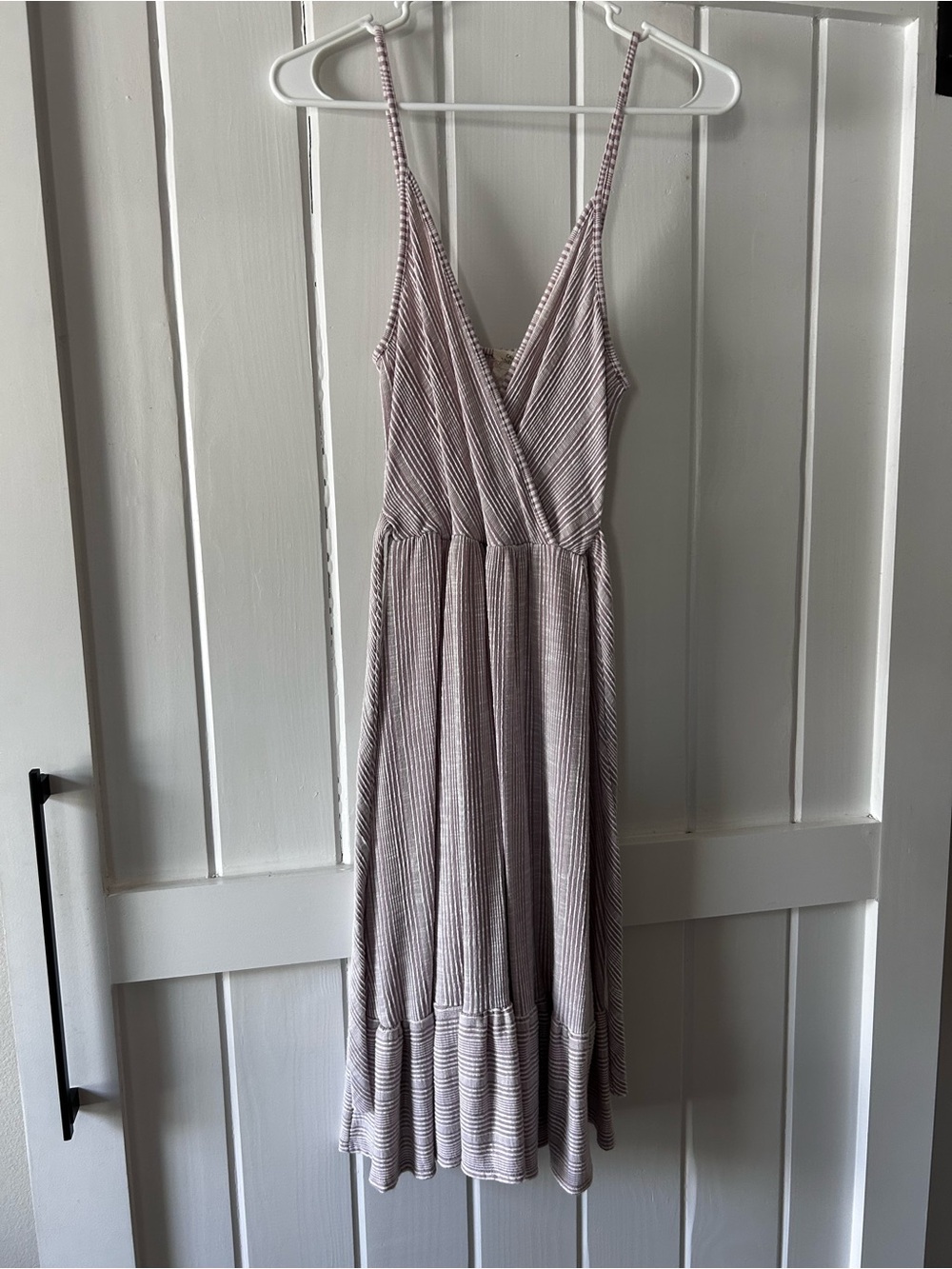 Caution To The Wind | Striped V-Neck Mini Dress